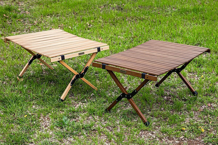 ハイランダーのアイコン商品 ウッドロールトップテーブルに新ロゴが登場！