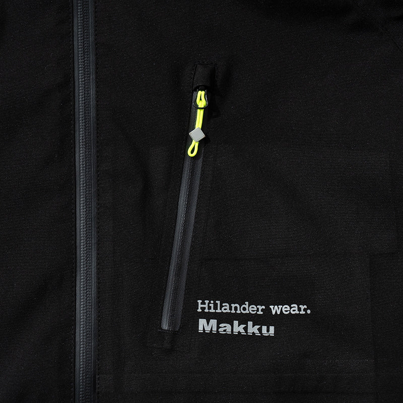 Makku×Hilander フーディライト レインジャケット ブラック