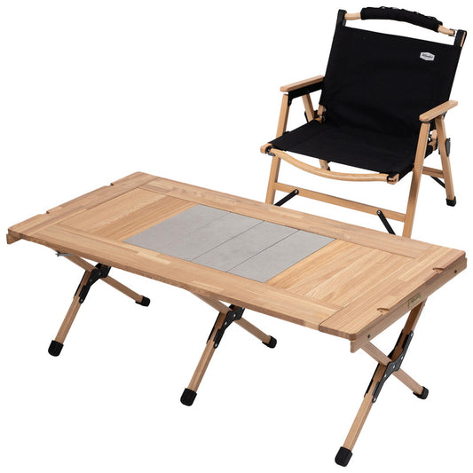 【お得なセット】CHEF TABLE（シェフテーブル）LIGHT 120＋ウッドフレームチェアEX