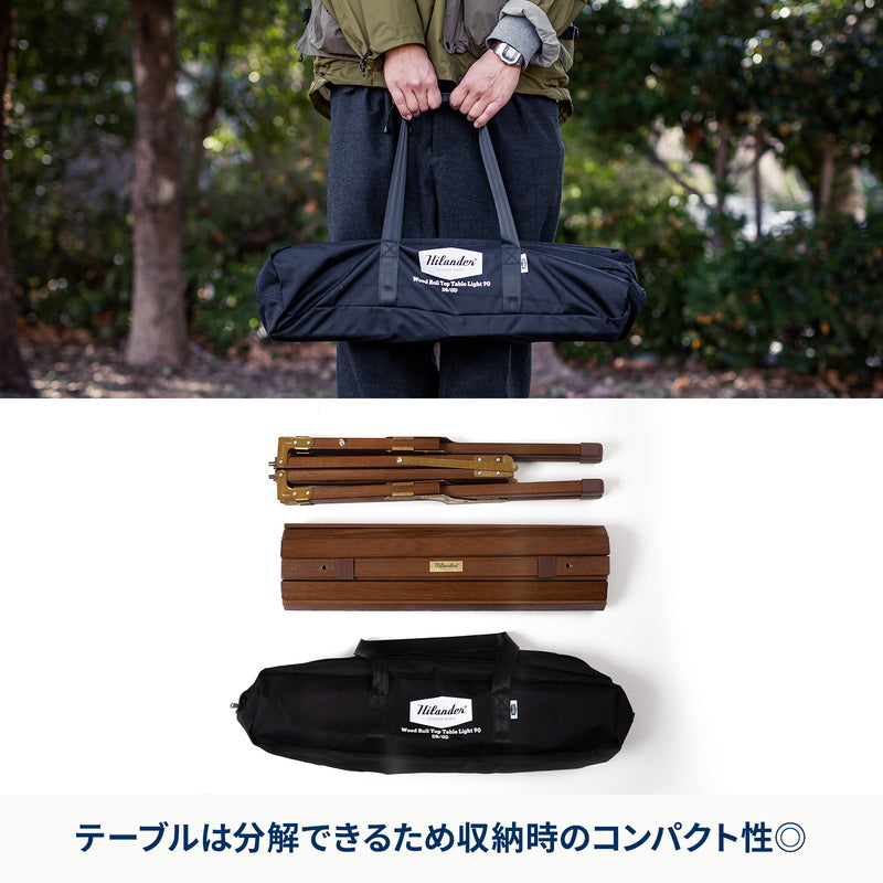 ウッドロールトップテーブルLIGHT 90