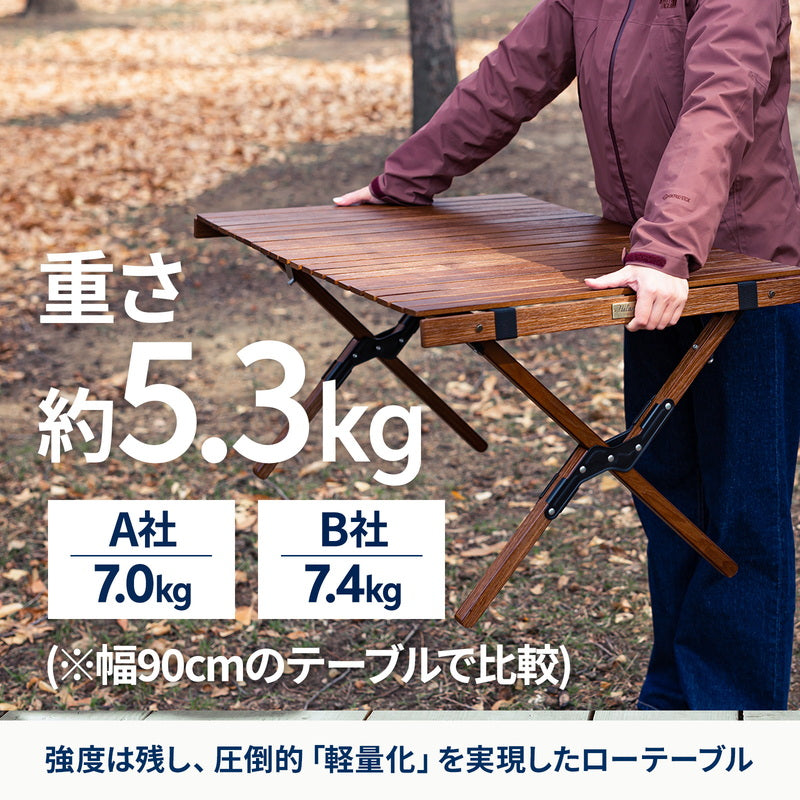 ウッドロールトップテーブルLIGHT 90
