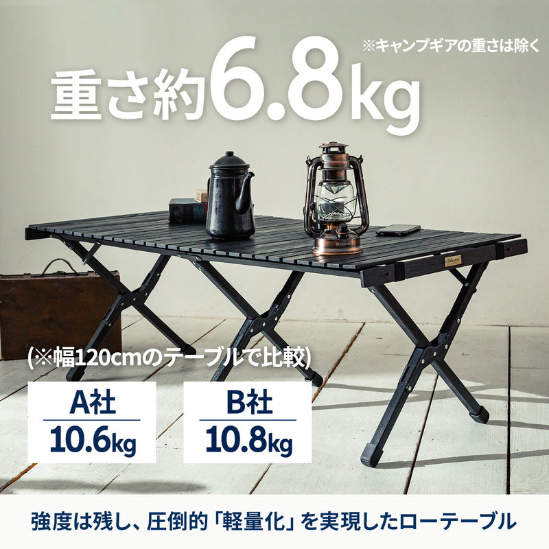ウッドロールトップテーブルLIGHT 120