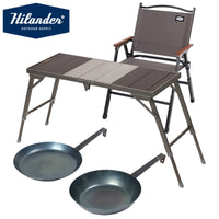 【お得なセット】LIT TABLE（リットテーブル）＋LIT CHAIR（リットチェア）＋六花焚き火フライパン26cm＆24cm深型