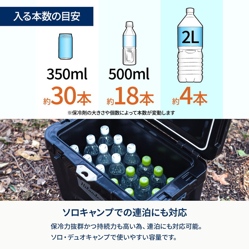 【お得なセット】真空断熱ハイランドクーラーボックス＋アルミクーラースタンド