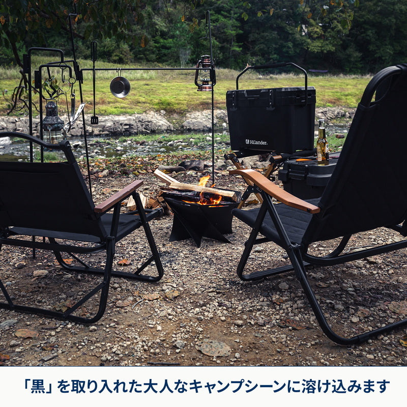 【お得なセット】焚き火台 六花（りっか）Black Edition＋専用焚き火シート