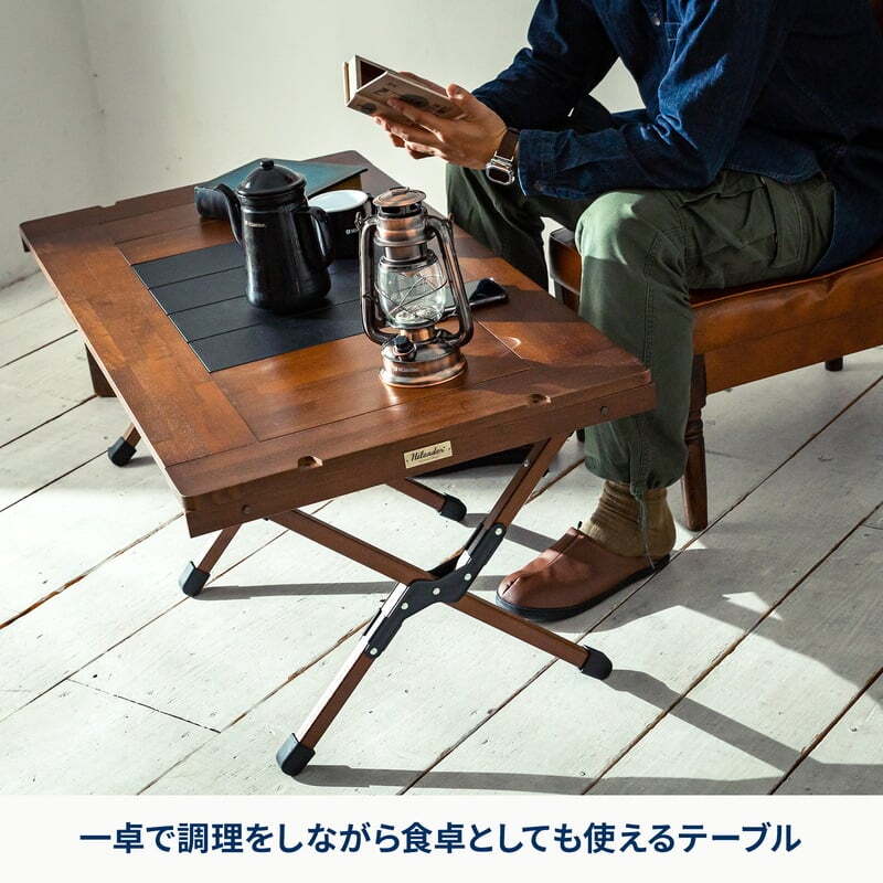 【お得なセット】CHEF TABLE LIGHT（シェフテーブルライト）120＋クライマックスローチェア2 AL（アルミ）セット