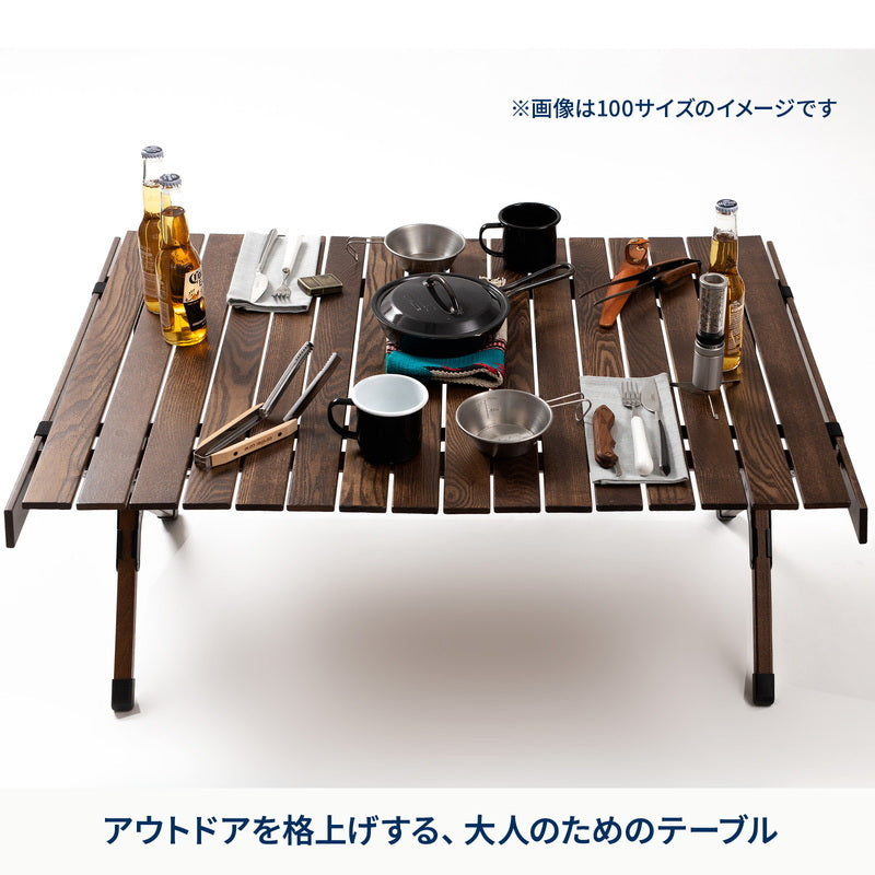 【お得なセット】ウッドロールトップテーブル　ソリッドフィール 130×70 ＋ランチョンマット４枚